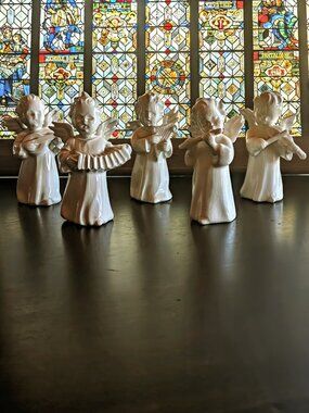 HUMMEL/GOEBEL TMK-3 Glazed Porcelain Musician Angels (Set of 5) - GVC